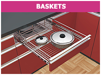 Drawer Basket    |    Partition Basket   |   Cup &Saucer Basket   |   Bottle Basket   |   Cutlery Basket   |   Chex Cutlery Basket   |   Perforated Cutlery Basket   |   Big Cutlery Basket   |   Thali Basket   |   Plate Basket   |   Glass Basket   |   Pull Out Basket   |   Grain Trolley   |   Fabrication Grain Trolley